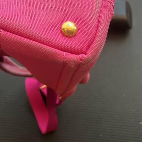 ❤️NOT FOR SALE❤️ Pink Small Prada Canapa - Picture 6 of 10